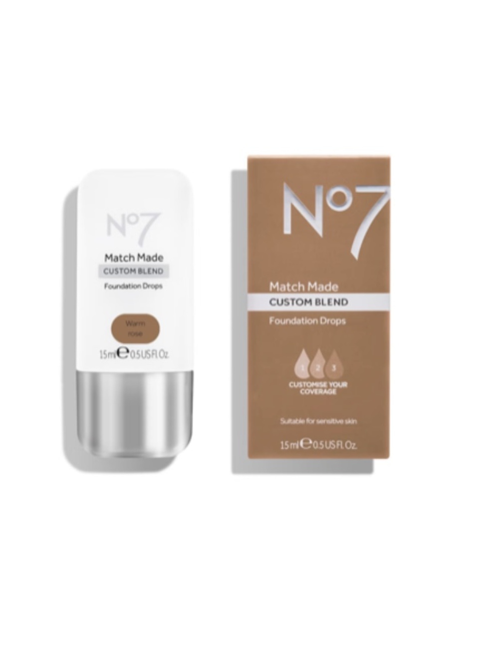 No.7 Match Made Foundation Drops - Warm Rose